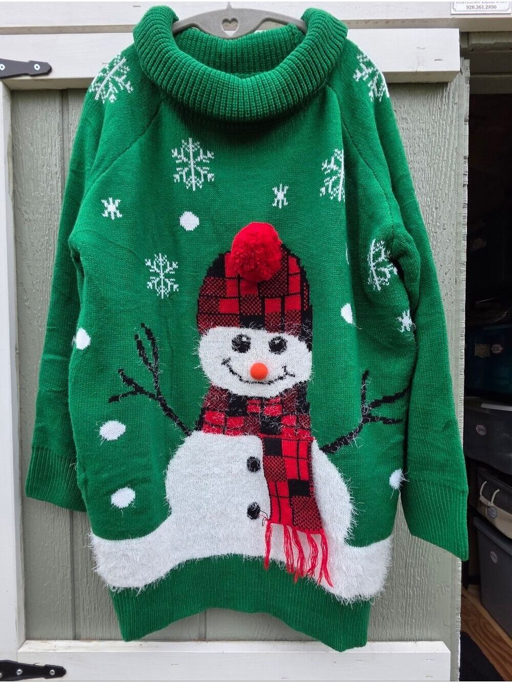 Festival Snowman Long Turtleneck Sweater #SW3 - Picture 2 of 11